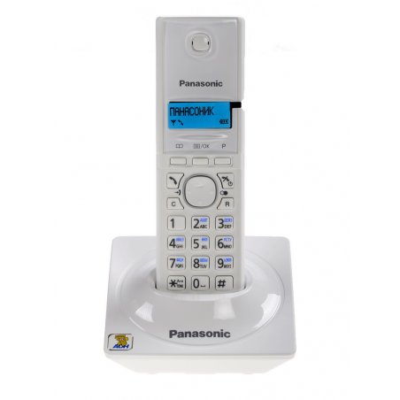 Телефон беспроводной (DECT) Panasonic KX-TG1711RUW (белый) АОН, Caller ID,12 мелодий звонка,подсветка дисплея,поиск трубки