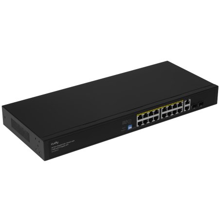 Коммутатор Cudy GS1018PS2 (L2) 18x1Gbит/с 2xКомбо(1000BASE-T/SFP) 2SFP 16PoE 200W неуправляемый
