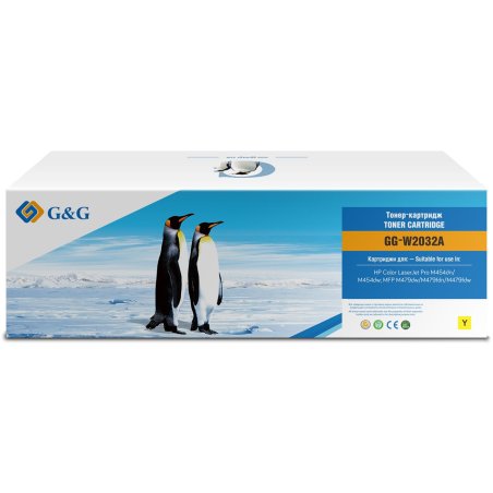 Картридж лазерный G&G GG-W2032A, 415A желтый (2100 стр.) для HP LJ M454/MFP M479