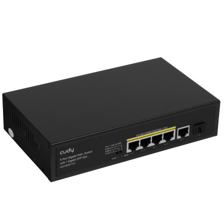 Коммутатор Cudy GS1005PTS1 (L2) 5x1Gbит/с 1SFP 4PoE+ 120W неуправляемый