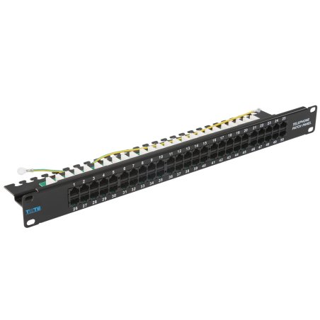 Патч-панель TWT (TWT-PP50TEL45) телефонная. 19". 1U. 50 портов RJ-45