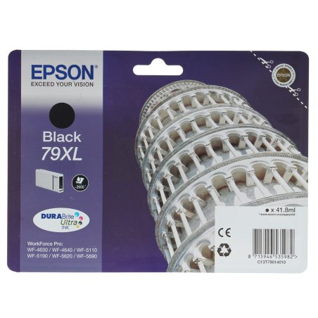 Картридж струйный Epson T7901 черный повышенной емкости для WF-5110DW/WF-5620DWF