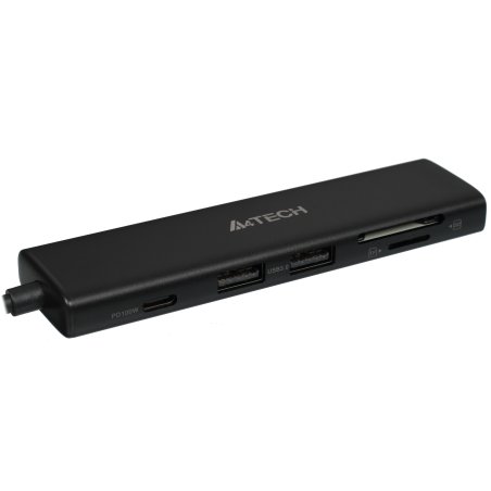 Разветвитель USB-C A4Tech DST-60C 2порт. серый