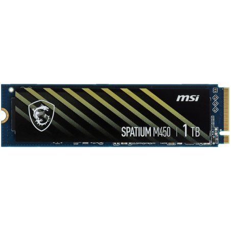 Накопитель SSD MSI SPATIUM M450, 1Tb, PCIe 4.0 x4, M.2 2280, NVMe, R/W 3400/2400