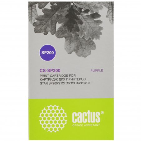 Картридж матричный Cactus CS-SP200 фиолетовый (12.7 мм x3 м, 1 000 000 знаков) для Star SP200/212FC/212FD/242/298