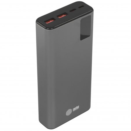 Портативный аккумулятор Cactus CS-PBFSFA-20000 20000mAh 4.5A 2xUSB-A/USB-C серый
