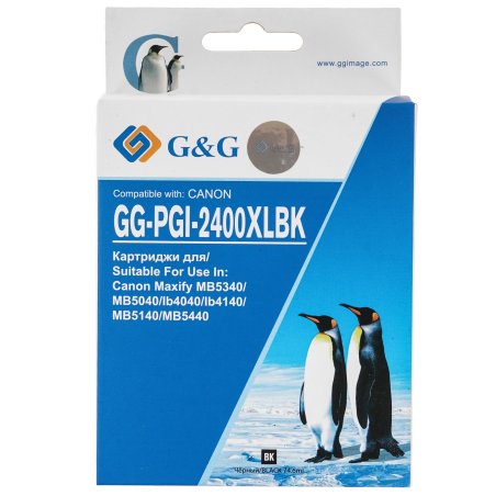 Картридж струйный G&G GG-PGI-2400XLBK (PGI-2400XL BK) черный (74.6 мл) для Canon Maxify iB4040/iB4140/МВ5040/MB5140/МВ5340/MB5440