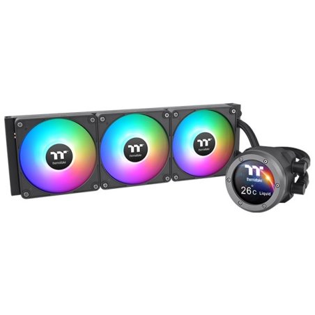 Система водяного охлаждения Thermaltake TH360 V2 Ultra EX ARGb Soc-AM5/AM4/1200/1700/1851 черный 4-pin 28.5dB Al LCD Ret (CL-W415-PL12SW-A)