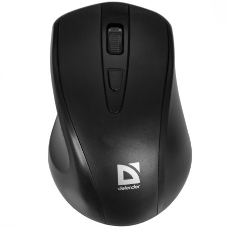Мышь беспроводная Defender Datum MM-265 черный, 1600 dpi, радиоканал, USB, кнопки - 4