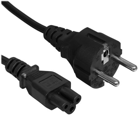 Кабель питания для ноутбуков Telecom 1.8m, 3-pin, с заземлением, 220V (Европейский стандарт)