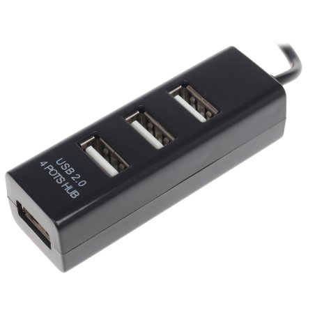 Разветвитель USB на 4 порта черный Rexant