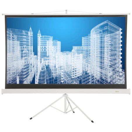 Экран Cactus 104.4x186см Triscreen CS-PST-104x186 1:1 напольный рулонный белый