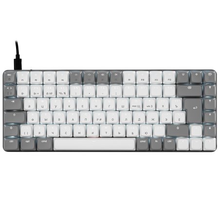 Клавиатура беспроводная механическая Satechi SM1 Slim Mechanical Backlit Bluetooth Keyboard, белый/серый ST-KSM1LT-RU