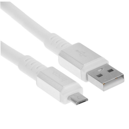 Кабель HOCO USB X21 Silicone, USB - Type-C, 2А, 1 м, белый