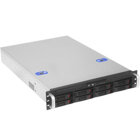 Серверный корпус ExeGate Pro 2U660-HS08 (RM 19", высота 2U, глубина 660, без БП, 8xHotSwap, USB)