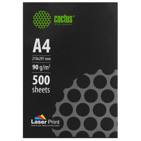 Бумага Cactus CS-LPA490500 A4/90г/м2/500л./белый для лазерной печати
