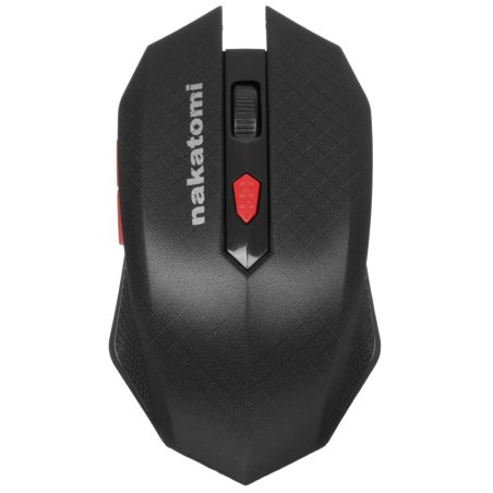 Мышь беспроводная Nakatomi MRON-08U черный, 1600 dpi, радиоканал, USB, кнопки - 6