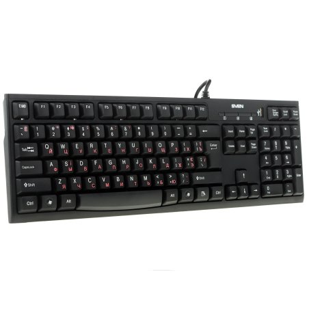 Клавиатура проводная Keyboard SVEN Standard 303 Power USB+PS/2 черная SV-03100303PU