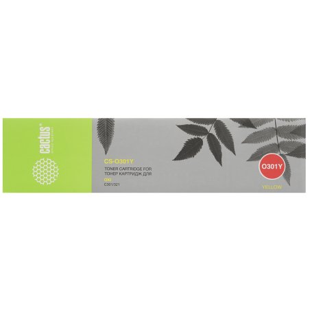 Картридж лазерный Cactus CS-O301Y желтый (1500 стр.) для OKI C301/321