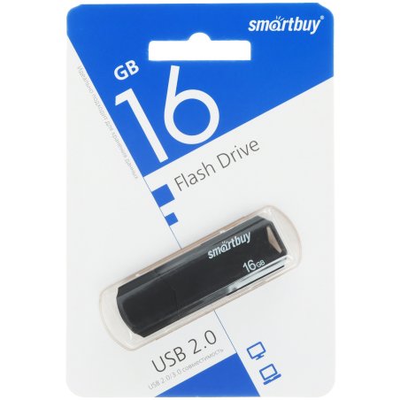 USB накопитель SmartBuy 16Gb CLUE Black (SB16GbCLU-K)
