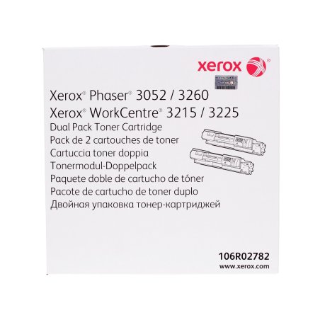 Картридж лазерный Xerox 106R02782 черный, 6000 стр. (упаковка 2шт х 3000 стр.), для Phaser 3052/3260/WC 3215/25 (channels)
