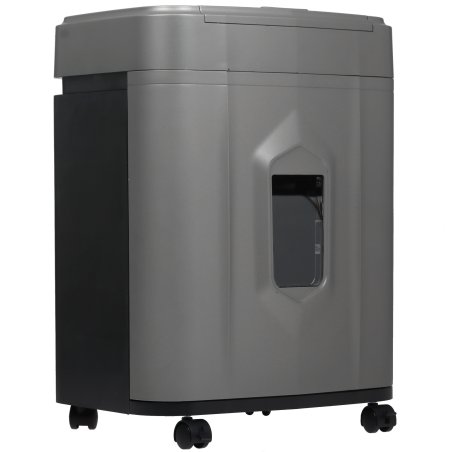 Шредер Heleos АП23-5 серый/серебристый с автоподачей (секр.P-5) фрагменты 145лист. 23лтр. скрепки скобы пл.карты