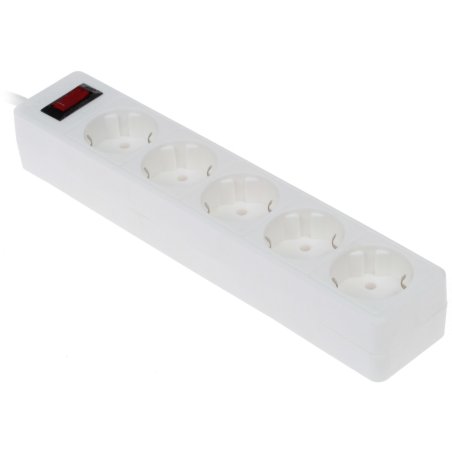 Сетевой фильтр Defender ES 99481 белый, 1.8 м, EURO, 5 розеток, 2200 Вт