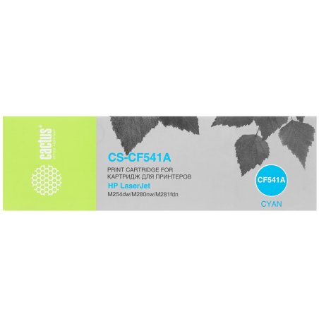 Картридж лазерный Cactus CS-CF541A голубой (1400стр.) для HP LJ M254dw/ M280nw/M281fdn