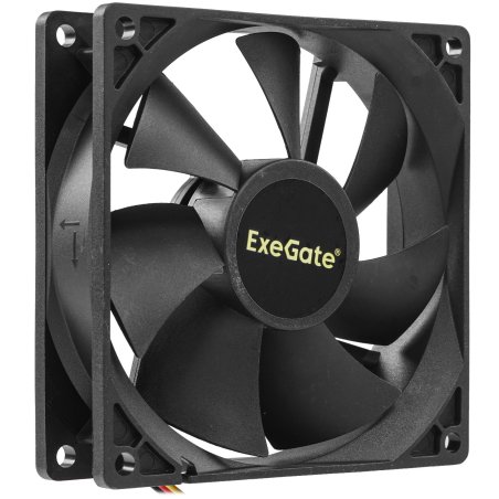 Вентилятор для корпуса ExeGate EX09225B3P черный, 92 мм, 2150 об/мин, 27 дБ, 3 pin