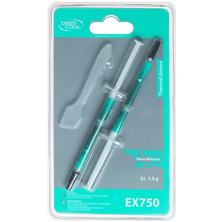 Термопаста DEEPCOOL EX750 3g (100шт/кор, 2шт x 1.5g) Blister Card