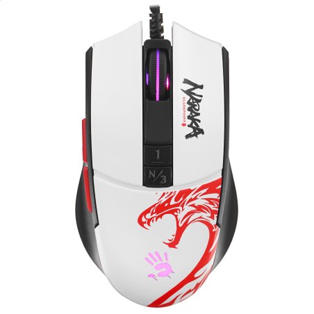 Мышь проводная A4Tech Bloody L65 Max белый, 12000 dpi, USB, кнопки - 7