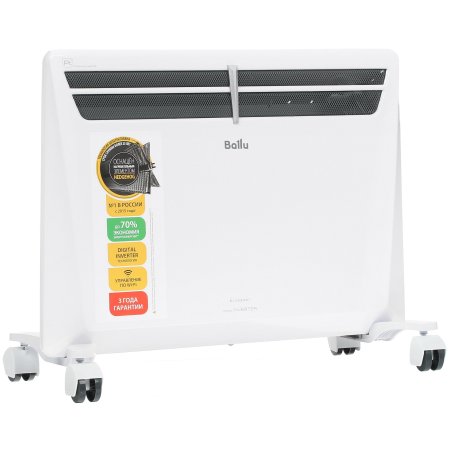 Конвектор Ballu Evolution Digital Inverter BEC/EVI4-1500 белый, 1500 Вт, 20 м2, дисплей, WiFi