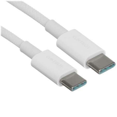 Кабель USB CukTech Type-C to Type-C braided cable 1.5m 3A 60W CTC315P белый