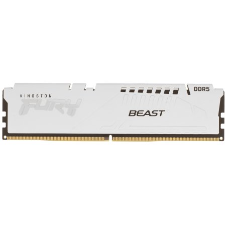 Оперативная память Kingston Fury Beast, DDR5, 16Gb (1x16Gb), 6000MHz, CL36, DIMM, с радиатором, белый