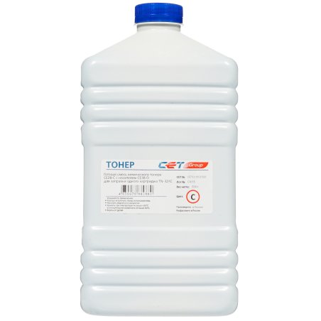 Тонер CET CE28-C/CE28-D CET111053550 голубой бутылка 550гр. (в компл.:девелопер) для принтера Konica Minolta Bizhub C258/308/368