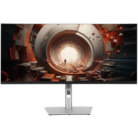Монитор 34.14" Dell P3424WE IPS 3440x1440, 60 Гц, 5 мс, 21:9, 300 кд/м2, 1xHDMI, 1xDP, изогнутый, серебристый/черный
