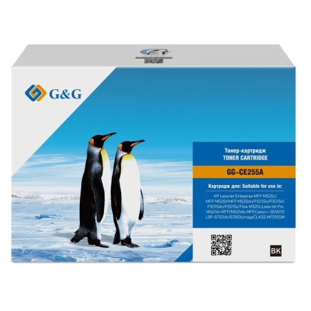 Картридж лазерный G&G GG-CE255A черный (6000стр.) для HP LJ Enterprise MFP M525c/P3015n/LJ Pro M521dn MFP/M521dw MFP