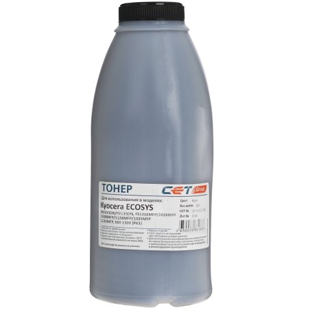 Тонер CET PK3 черный бутылка 300гр. для принтера Kyocera ecosys M2035DN/M2535DN/P2135DN, FS-1016MFP/1018MFP