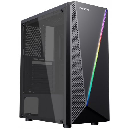Компьютерный корпус Ginzzu SL150 панель с RGb подсветкой
