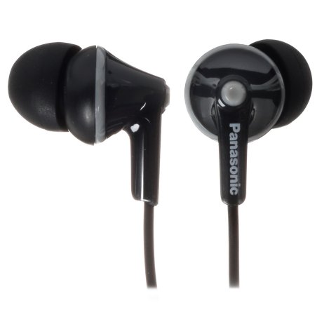 Наушники вкладыши Panasonic RP-HJE125E-K 1.1м черный проводные (в ушной раковине)