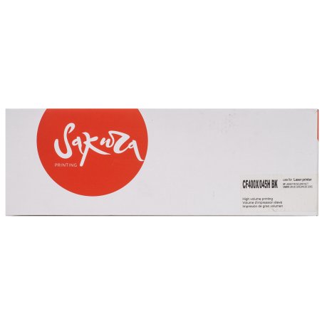 Картридж лазерный Sakura CF400X/045HBK для HP Color LaserJet Pro M252n/M252dn/MFP277dw/277n и Canon i-SENSYS LBP-610C, MF-630C, черный, 2800к.