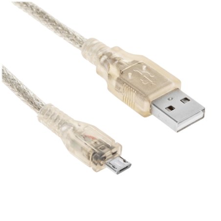Кабель Cablexpert USB2.0 Pro, AM/microBM, 1,8м, экран, феррит.кольцо, прозрачны (CCP-mUSB2-AMBM-6-TR)