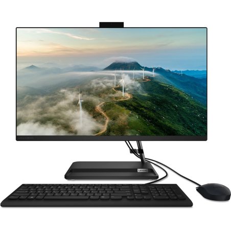 Моноблок Lenovo IdeaCentre 27IRH9 серый F0HM008BRU 27" Full HD 1920x1080 i3 1315U (1.2) 8Gb SSD 256Gb UHDG noOS WiFi BT 90W клавиатура мышь Cam