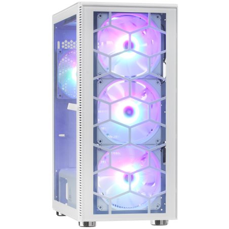 Компьютерный корпус Montech X3 Glass белый без БП ATX 3x140мм 2xUSB2.0 1xUSB3.0 audio bott PSU
