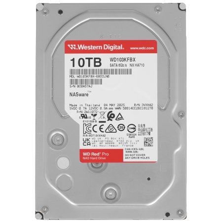 Жесткий диск Western Digital SATA-III 10Tb WD103KFBX Red Pro (7200rpm) 512Mb 3.5"