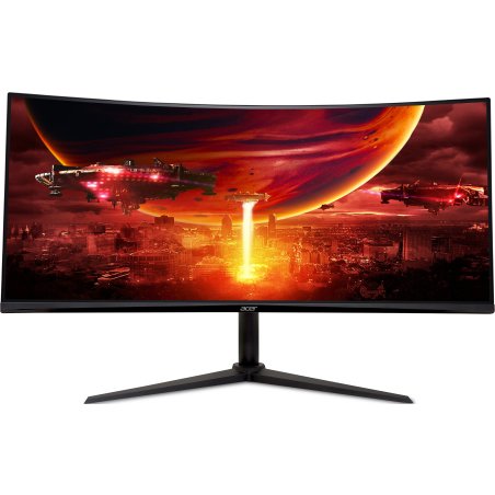 Монитор 34" Acer ED343CURJ0bmiippx VA, 3440x1440, 120 Гц, 1 мс, 300 кд/м², 21:9, 2xHDMI 2.0, 2xDP 1.2, 2x3Вт, 1x3.5 мм, изогнутый 1000R, черный