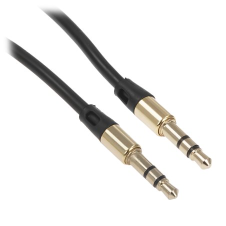Кабель аудио Cablexpert CCAB-01-35MM-1MB, 3.5 Jack (M)/3.5 Jack (M), черный, 1м, блистер