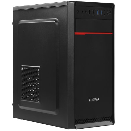 Компьютерный корпус Digma DCC-MD302 черный без БП ATX 1x80мм 3x120мм 2xUSB 2.0 2xUSB 3.0 audio