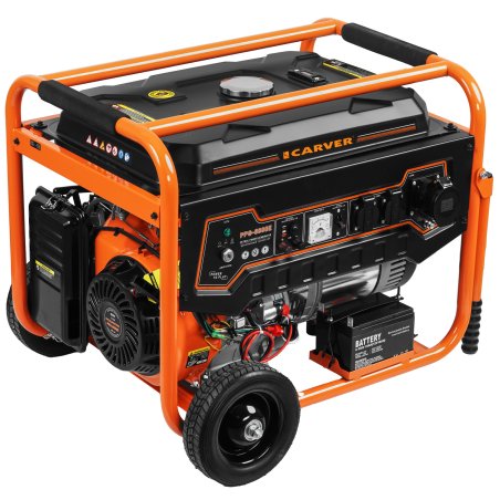 Электрогенератор бензиновый Carver PPG-8000Е, 6.5 кВт, 78 дБ, 88 кг