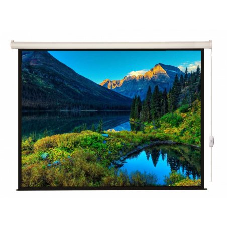 Экран с электроприводом Lumien Eco Control 180x180 см (раб. область 174х174 см) Matte White черная кайма по периметру 1:1